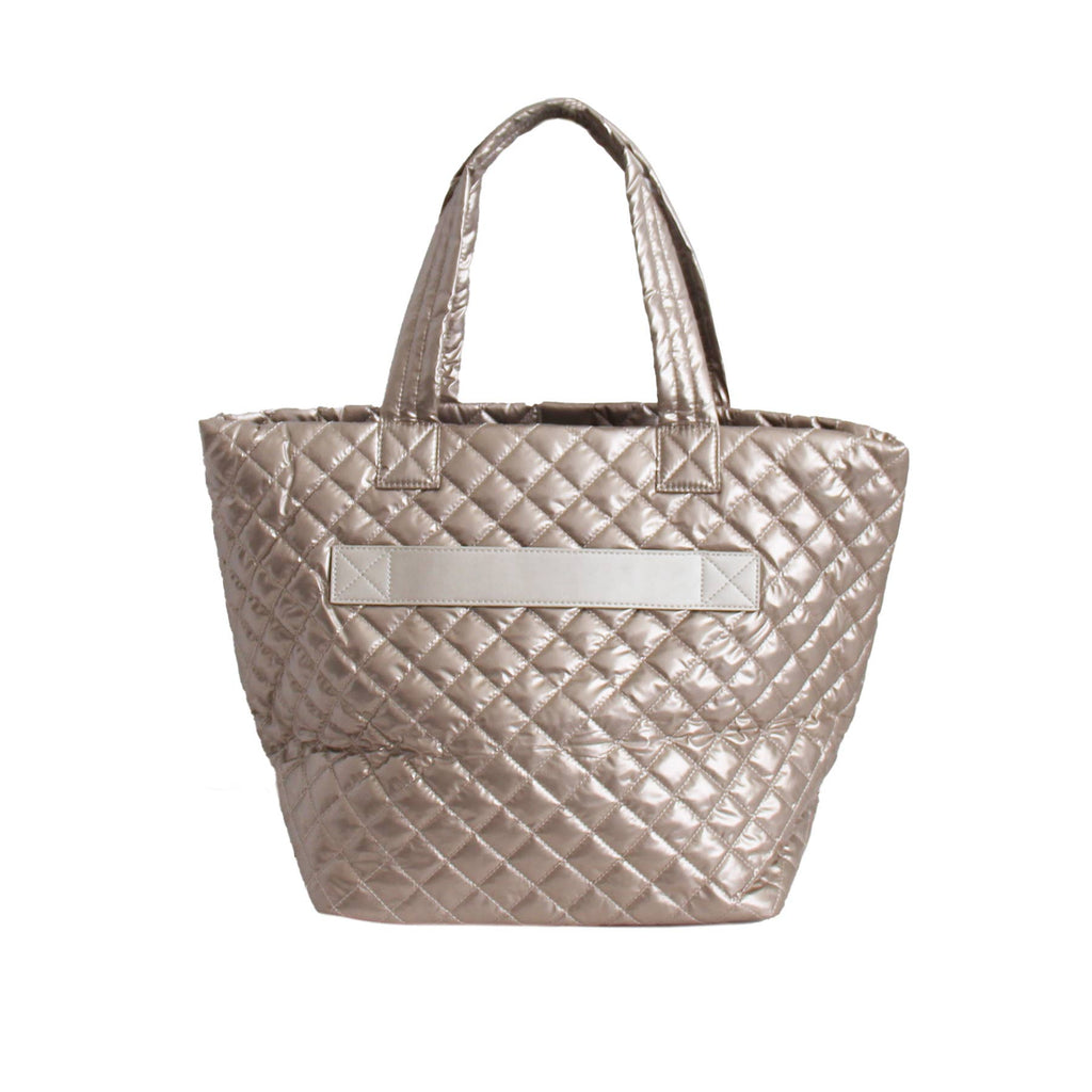 Diamond Tote Shoulder Bag Champagne Gold