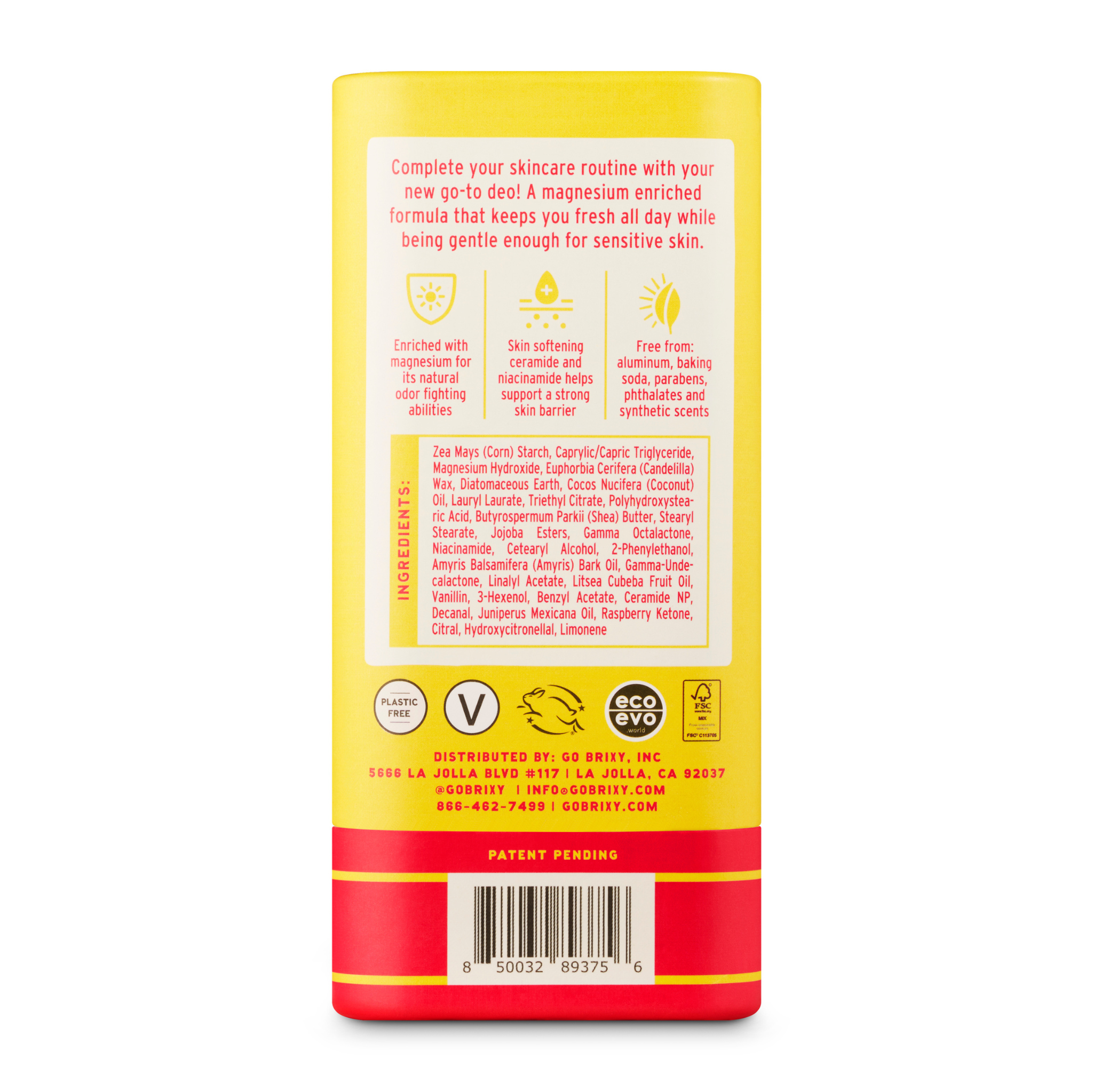 Magnesium Enriched Deodorant | Aluminum Free | Plumeria