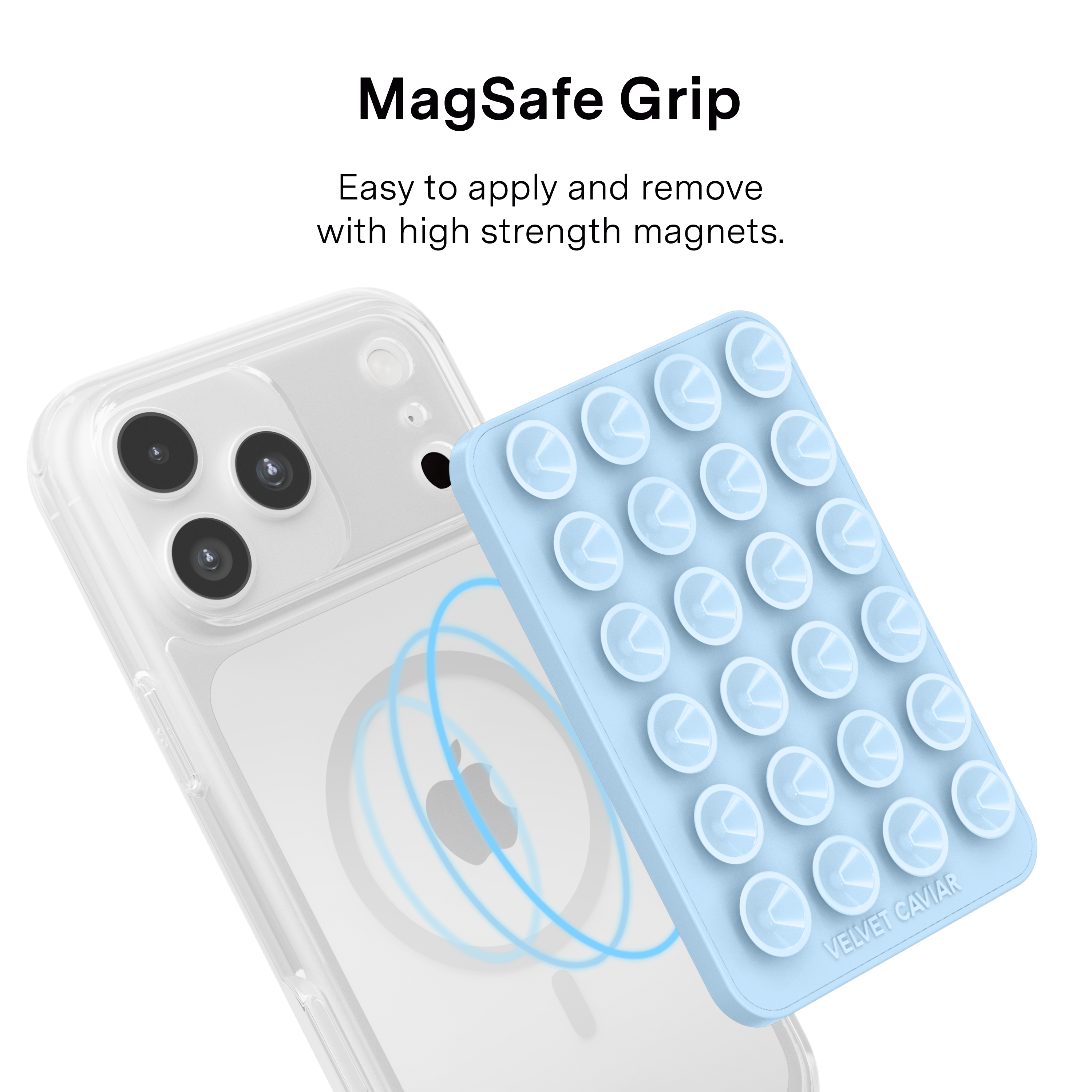 Magnetic Suction Phone Mount- Blue