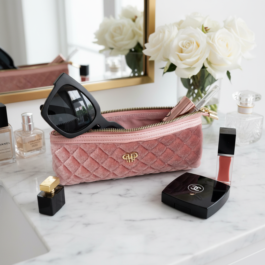 Sleek Stash Go-To-Case Blush Velvet - PurseN