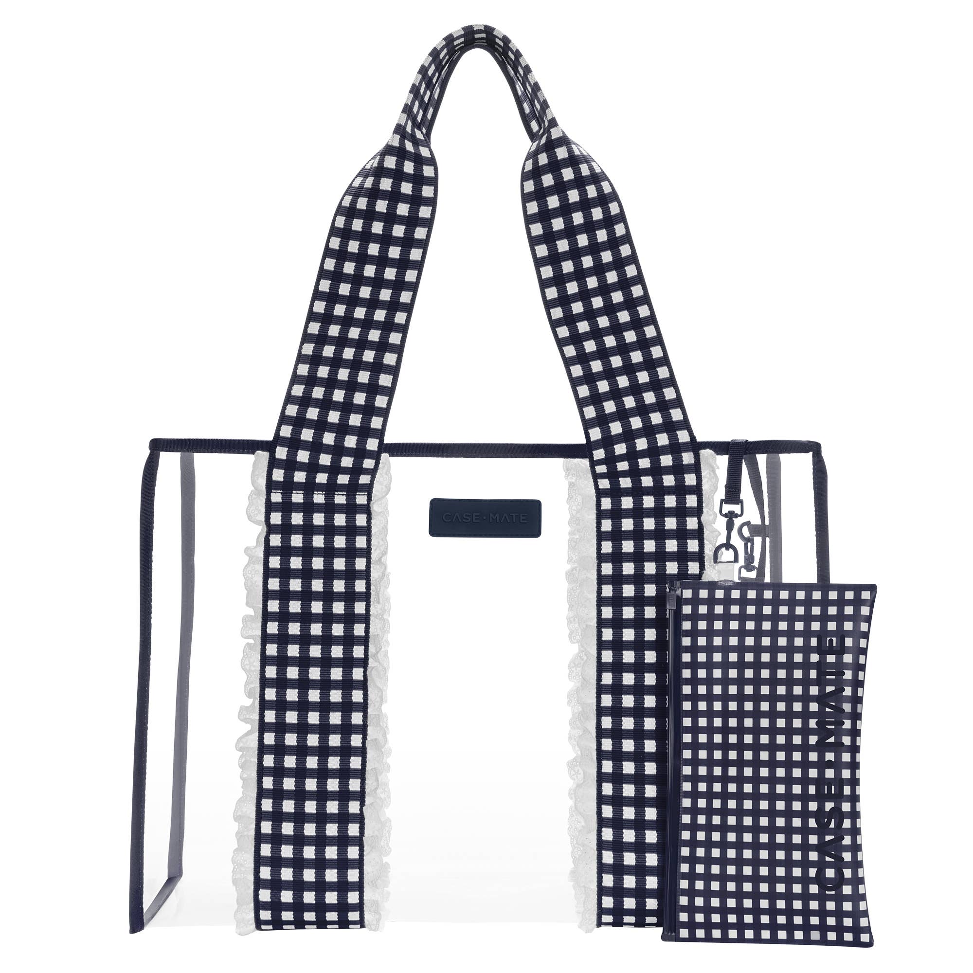 Case-Mate Navy Gingham Jelly Tote Bag