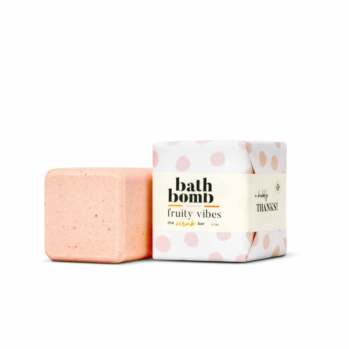 Bubbly Thanks- Pink Fruity Bath Bomb 6.5 oz