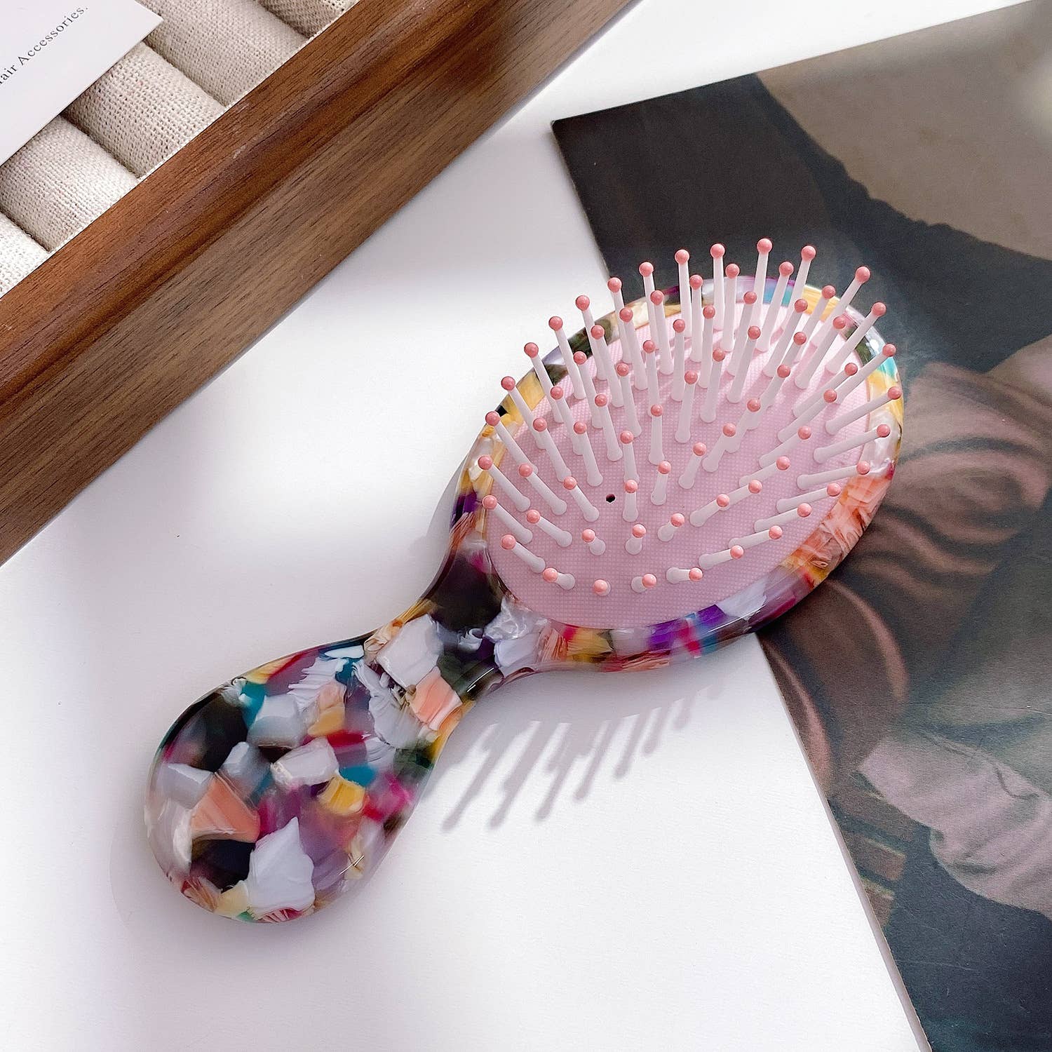 Pastel Acetate Small Air Cushion Massage Hair Brush