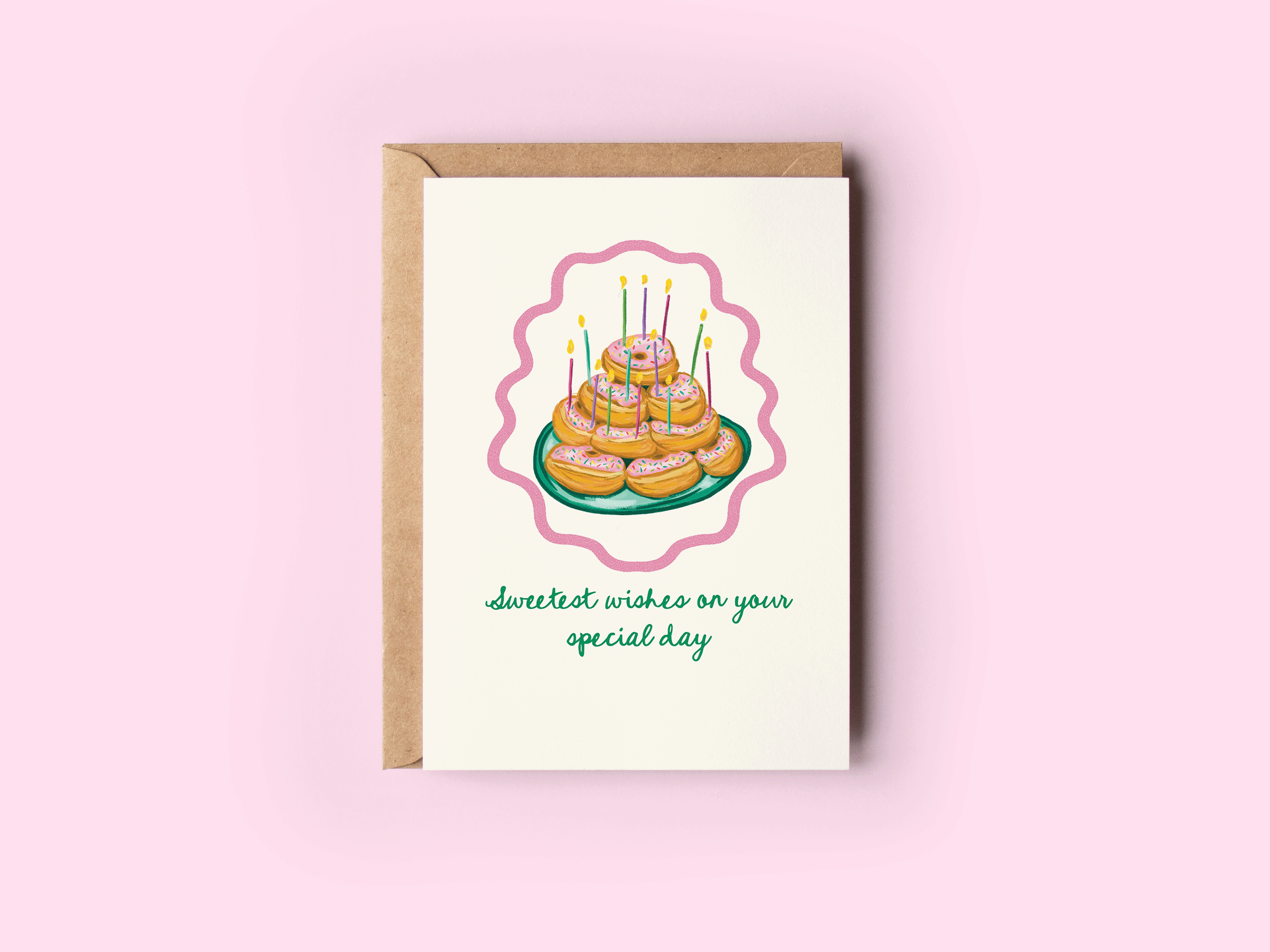 Sweetest Wishes Donuts & Sprinkles Birthday Greeting Card