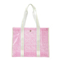 Pink Geo Tile Clear Vinyl Tote Bag