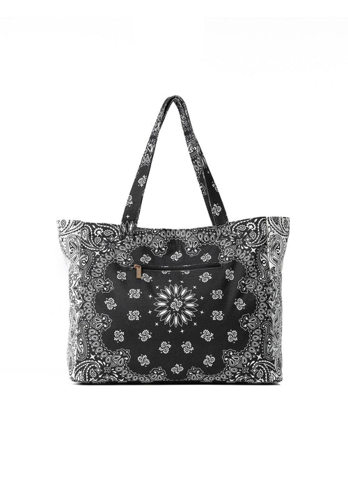 Bandana Print Canvas Tote