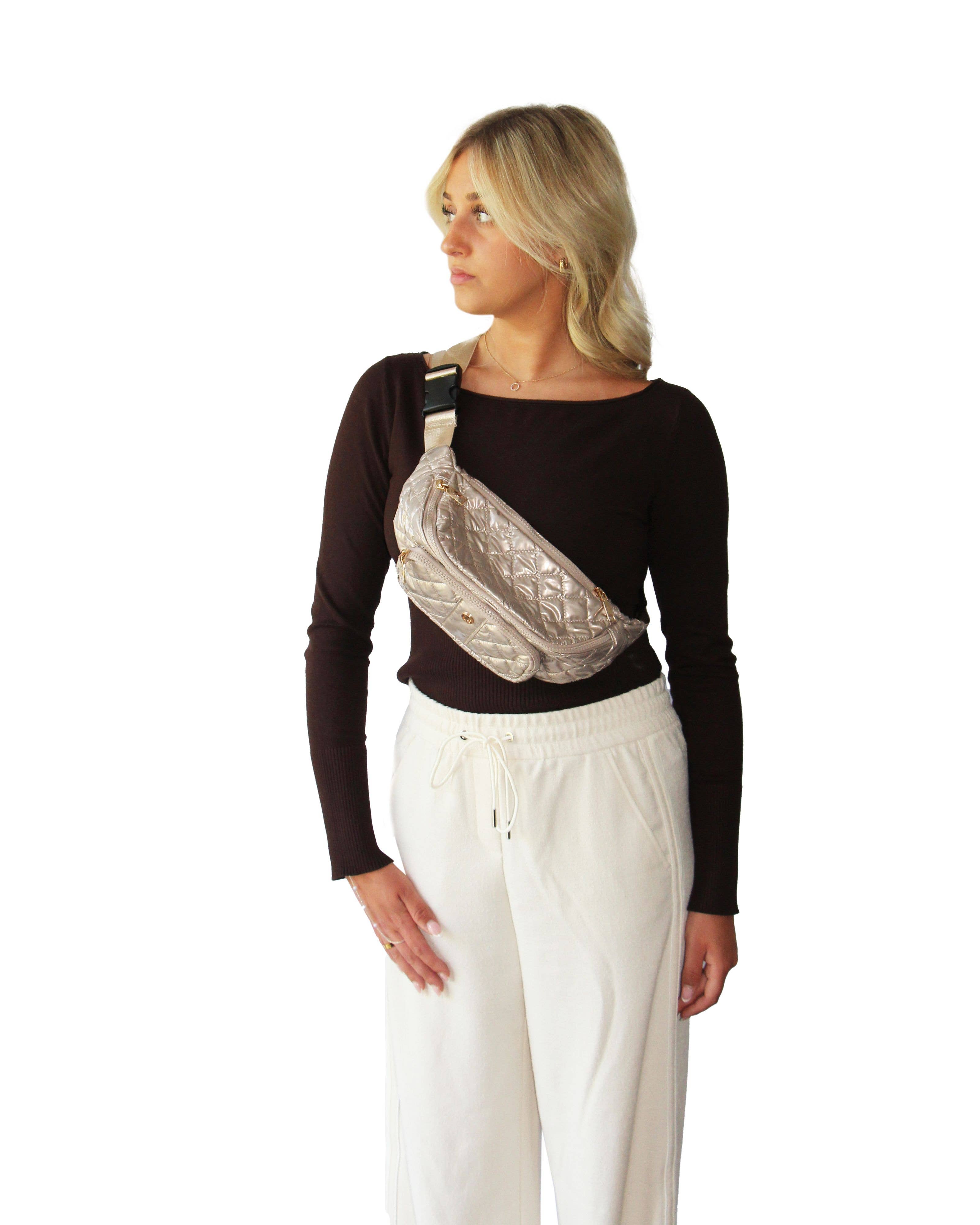 Crossbody/Belt Bag Diamond Champagne