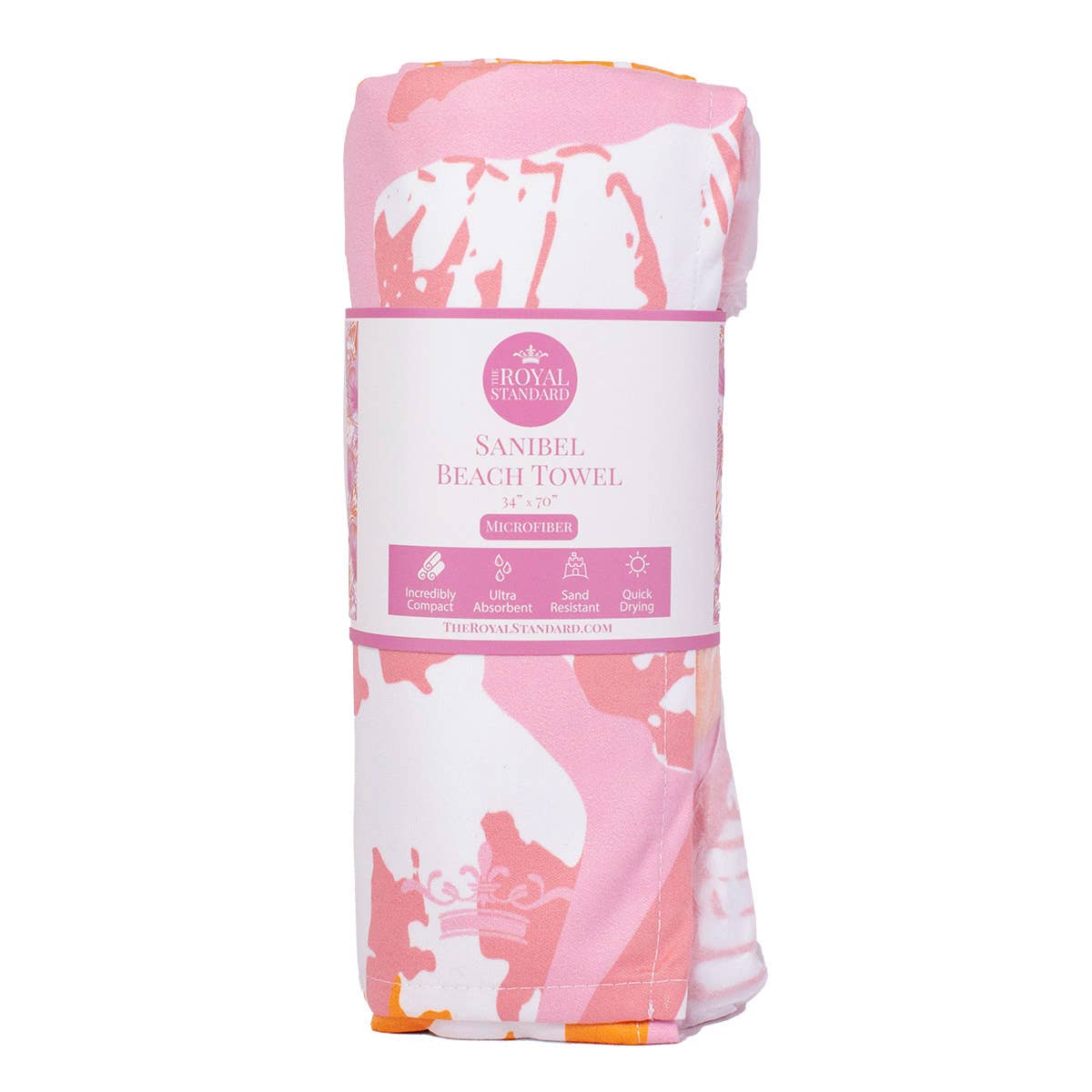 Sanibel Beach Towel   Pink/Apricot/Blossom   34x70