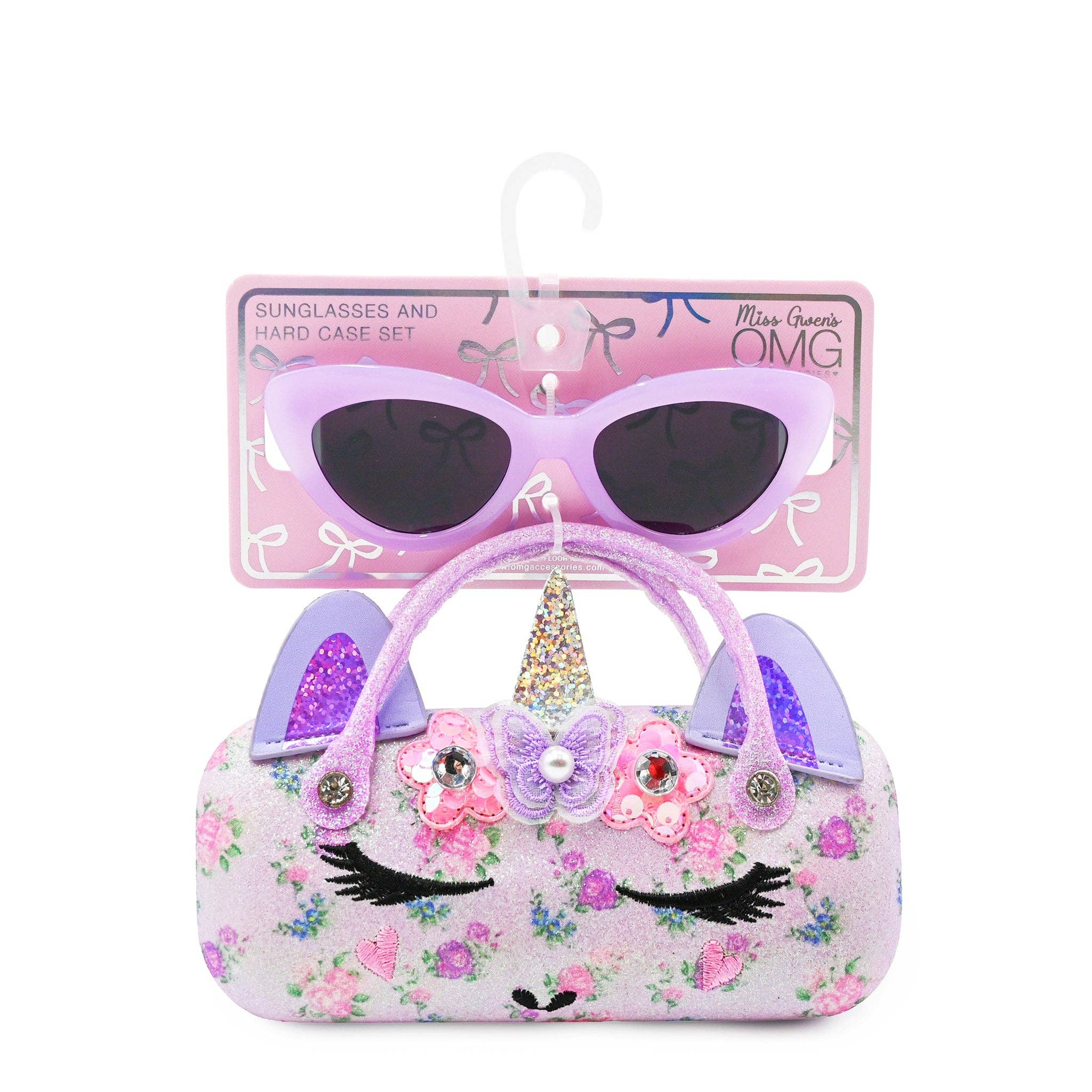 Gwen Butterfly Crown Floral Case and Sunglasses