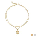 18K Gold PVD Stainless Steel Sea Turtle Charm Anklet