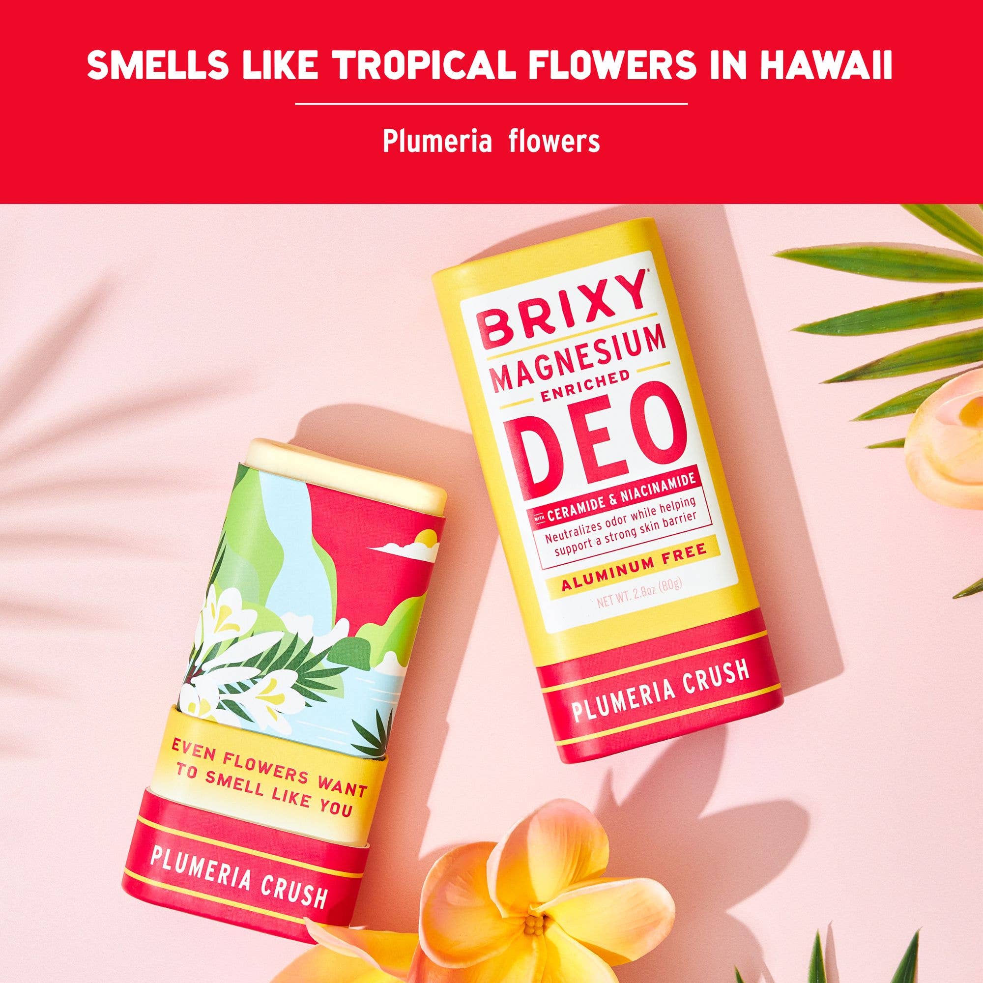 Magnesium Enriched Deodorant | Aluminum Free | Plumeria