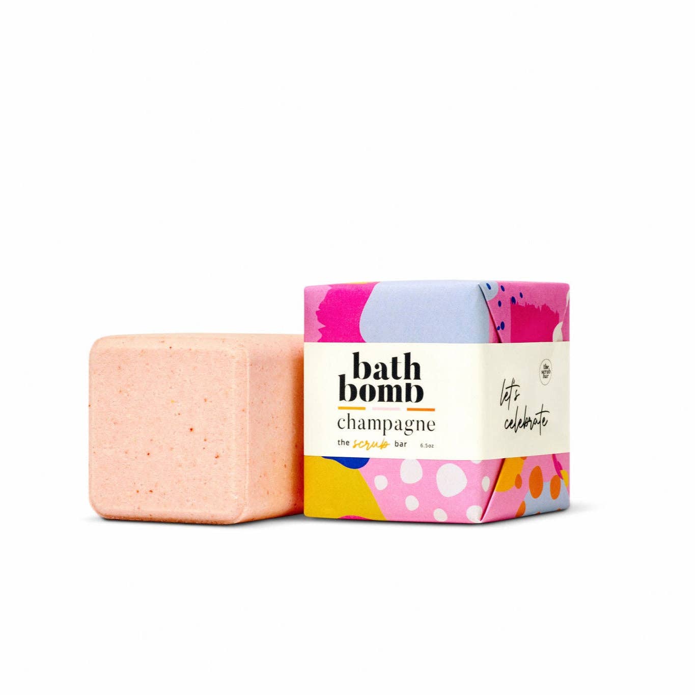 Let’s Celebrate- Glittery Pink Champagne Bath Bomb 6.5 oz