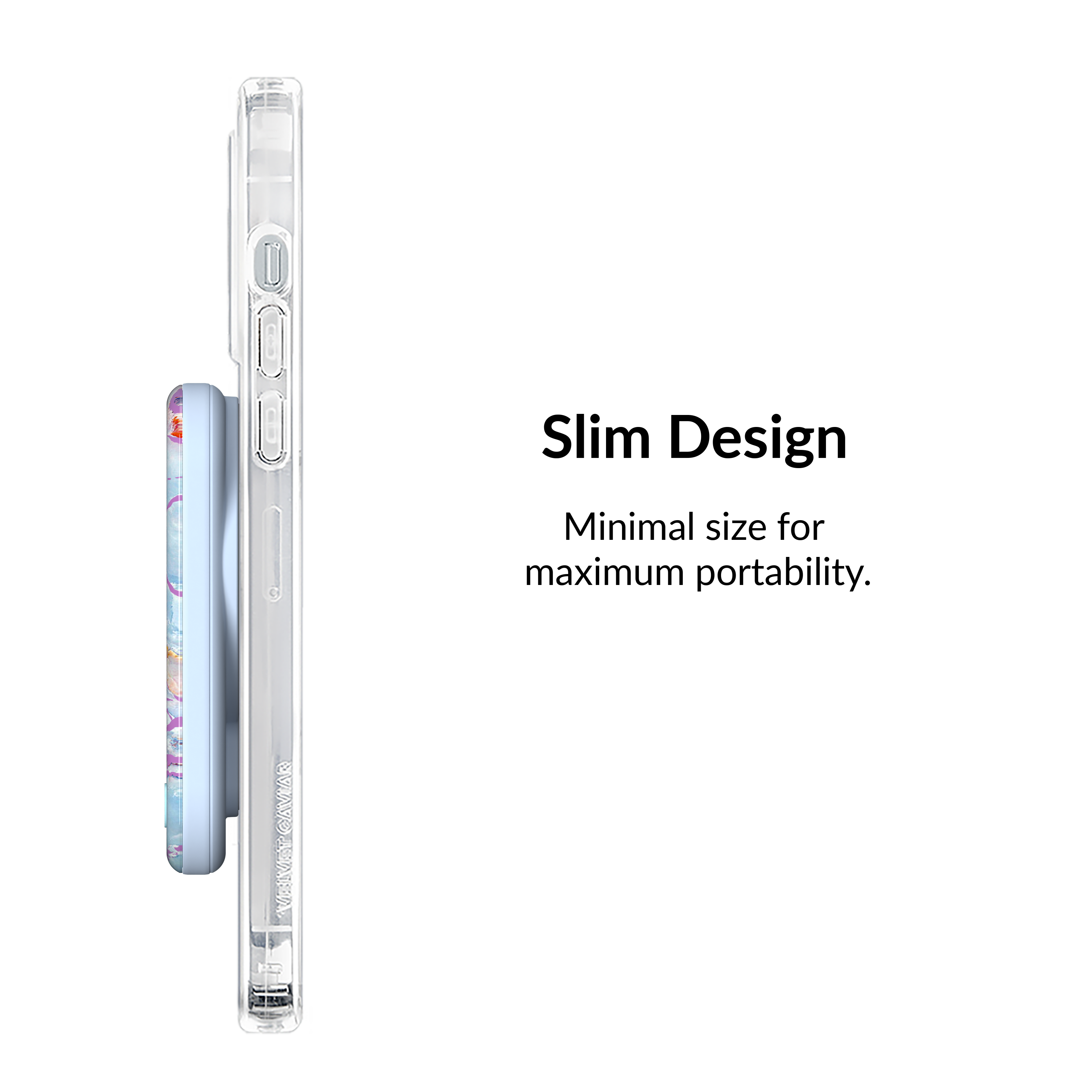 Wireless Phone Charger - Holo Moonstone Marble