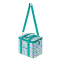 Teal and light pink cooler bag