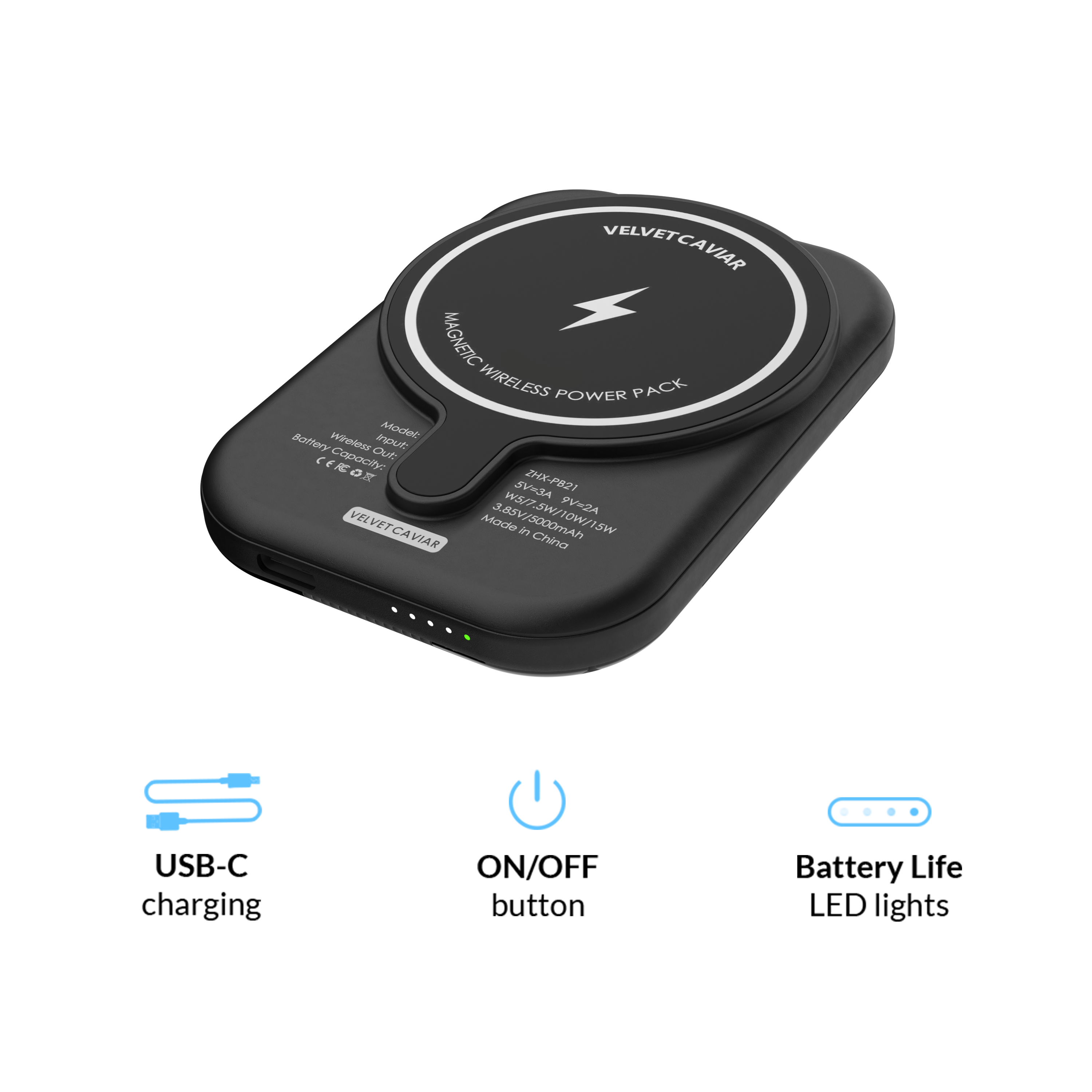 Wireless Phone Charger - Noir Vibe Checker