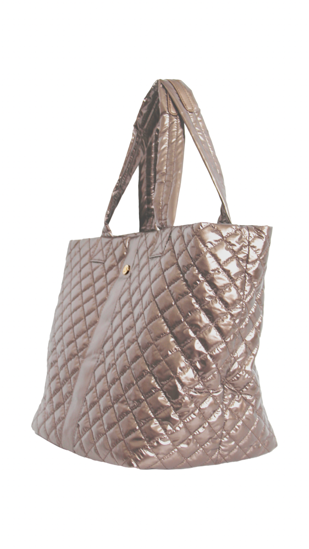 Diamond Tote Shoulder Bag Champagne Gold