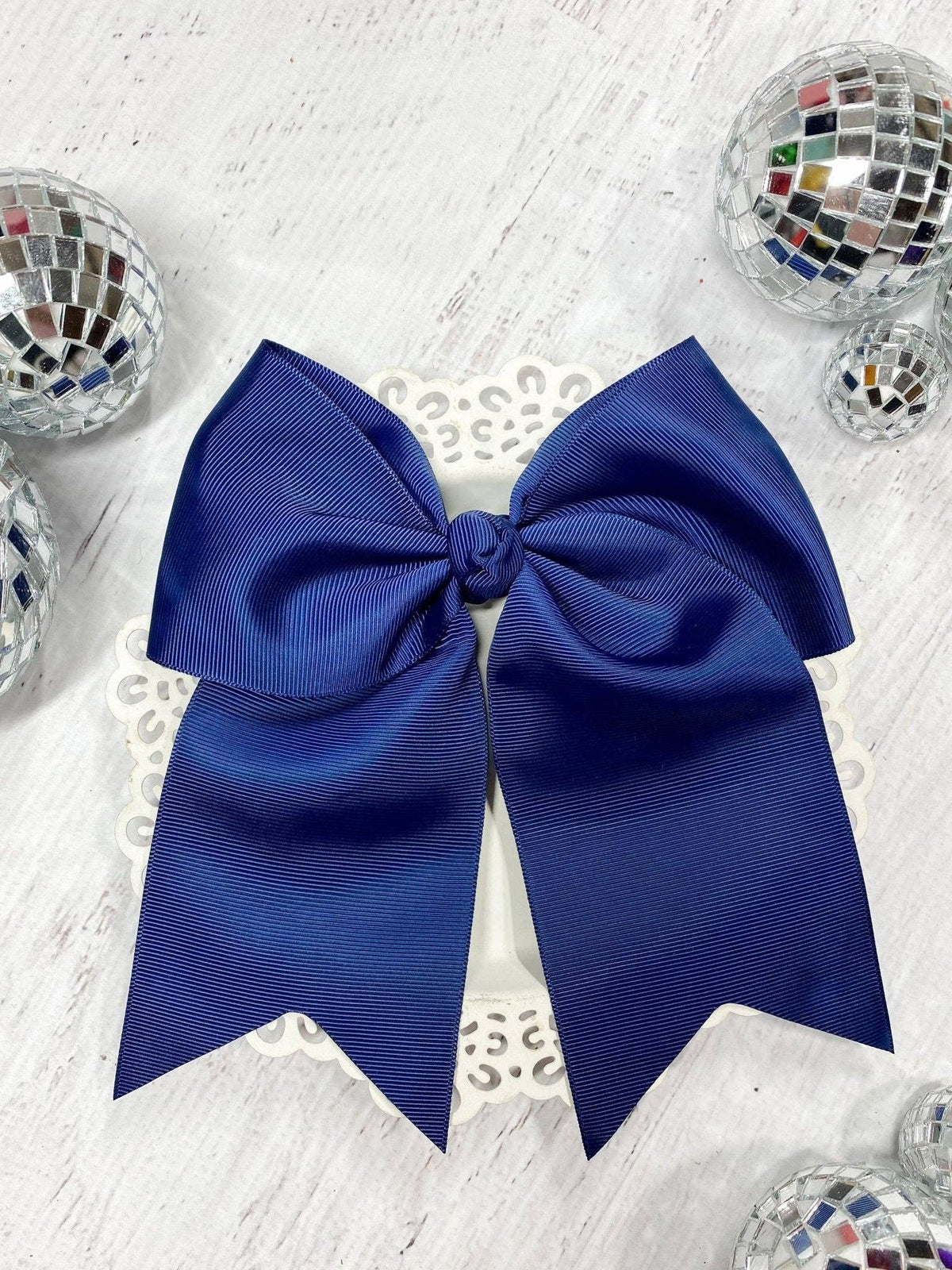 6" Navy Blue Bow | Pony-O