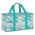 Water-Resistant Large Utility Tote with Lid - Colored Nebula, Extra Capacity