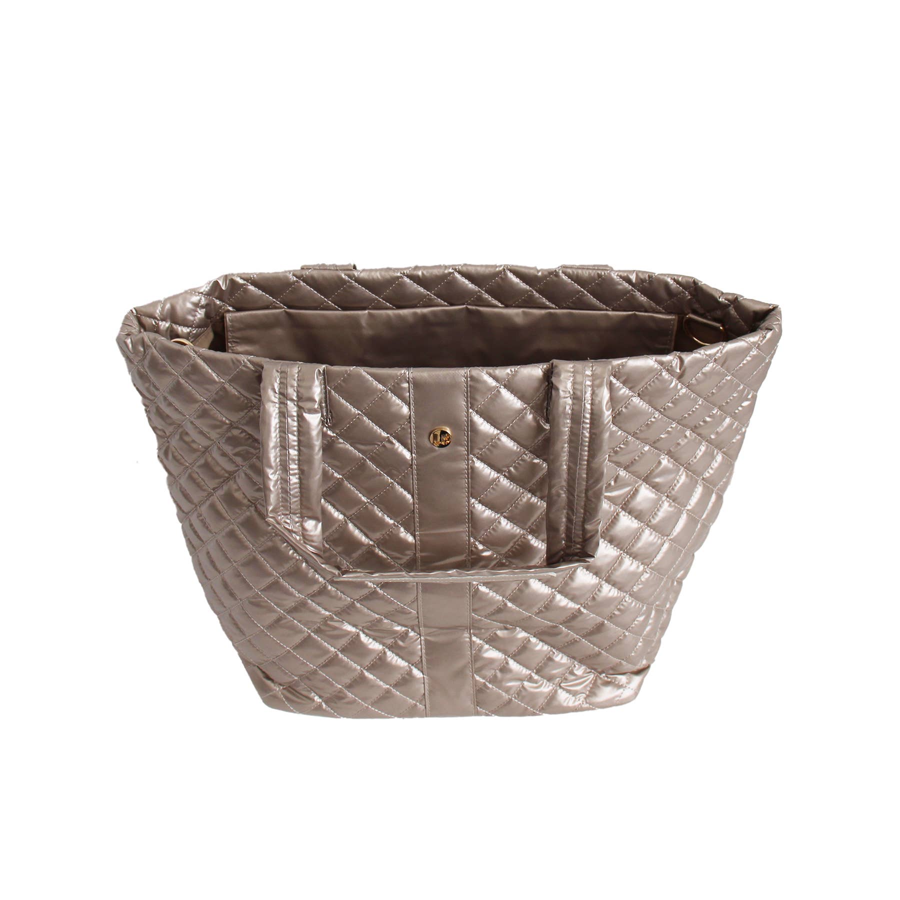 Diamond Tote Shoulder Bag Champagne Gold
