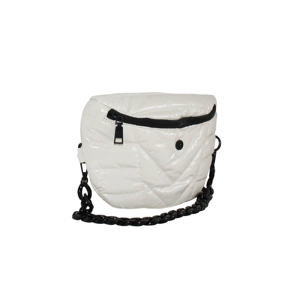 Nina puffer Crossbody Shoulder Belt Bag Vanilla Cream