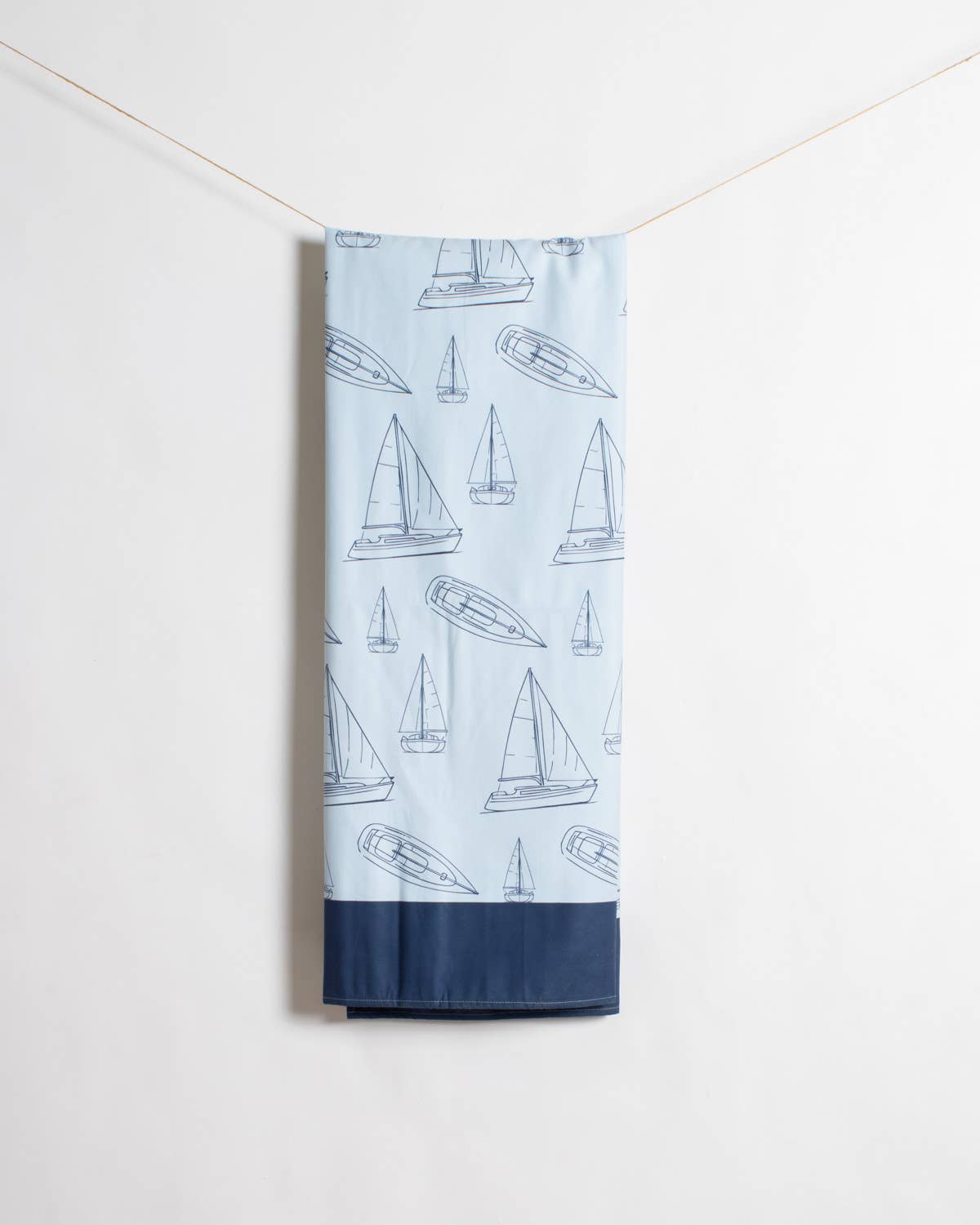 Set Sail Giant Beach Towel    Light Blue/Navy    40x70