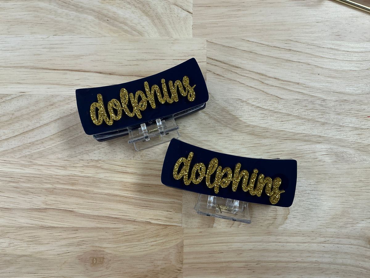 CUSTOM Hair Claw Clips (Medium) - School Spirit - Game Day