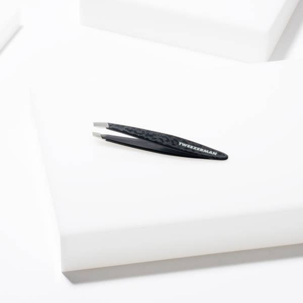 Tweezerman Mini Slant Tweezer Black Leopard