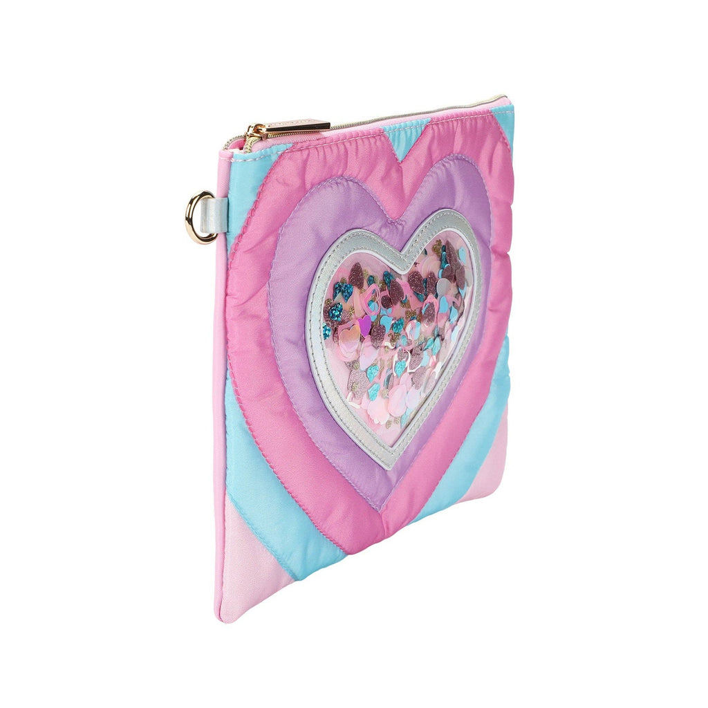 "Taylor" Quilted Hearts Confetti Pencil Pouch