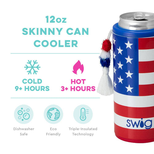 All American Skinny Can Cooler (12oz)