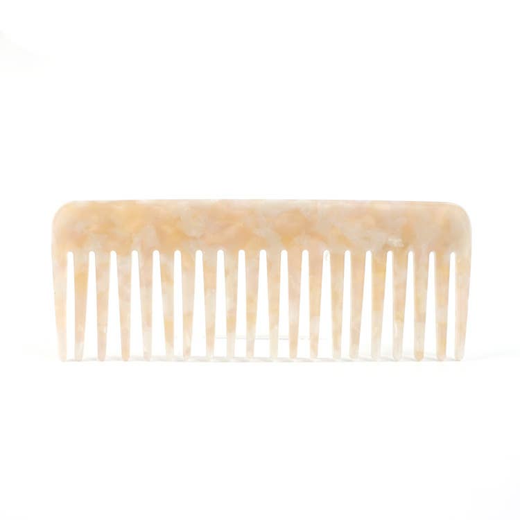 Marbled Acetate Wide-Tooth Hair Comb