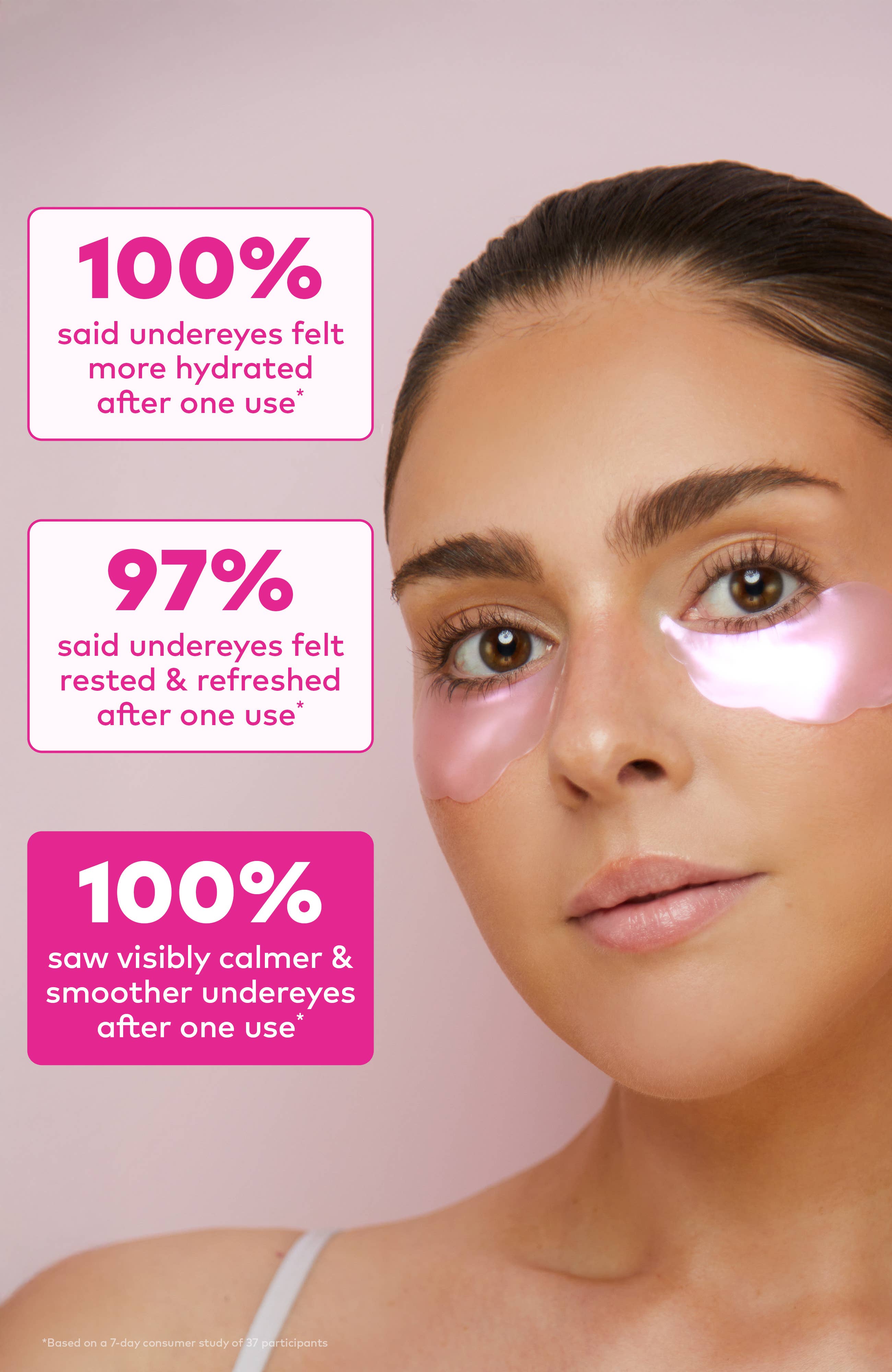 Hydrogel Seaweed-Based Undereye Masks - Calming Cherry