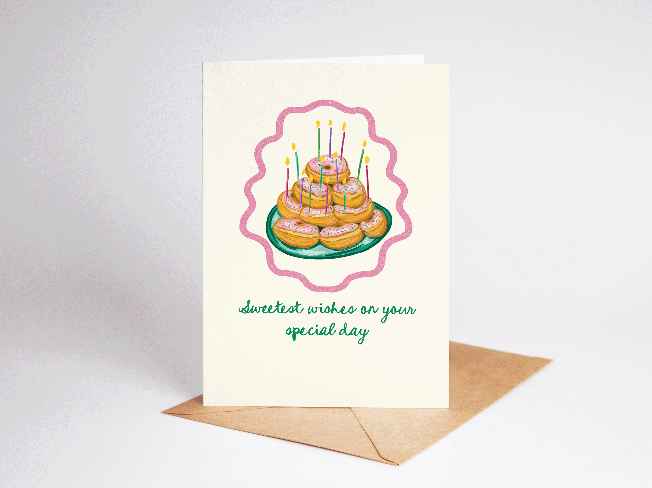 Sweetest Wishes Donuts & Sprinkles Birthday Greeting Card