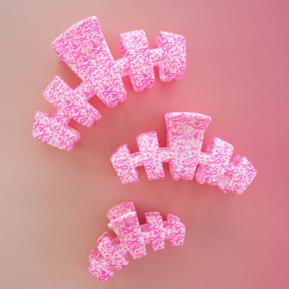 Classic | Breast Cancer Awareness | Medium | Claw Clip