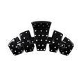 Classic Black Polka Dot Party Medium Claw Clip