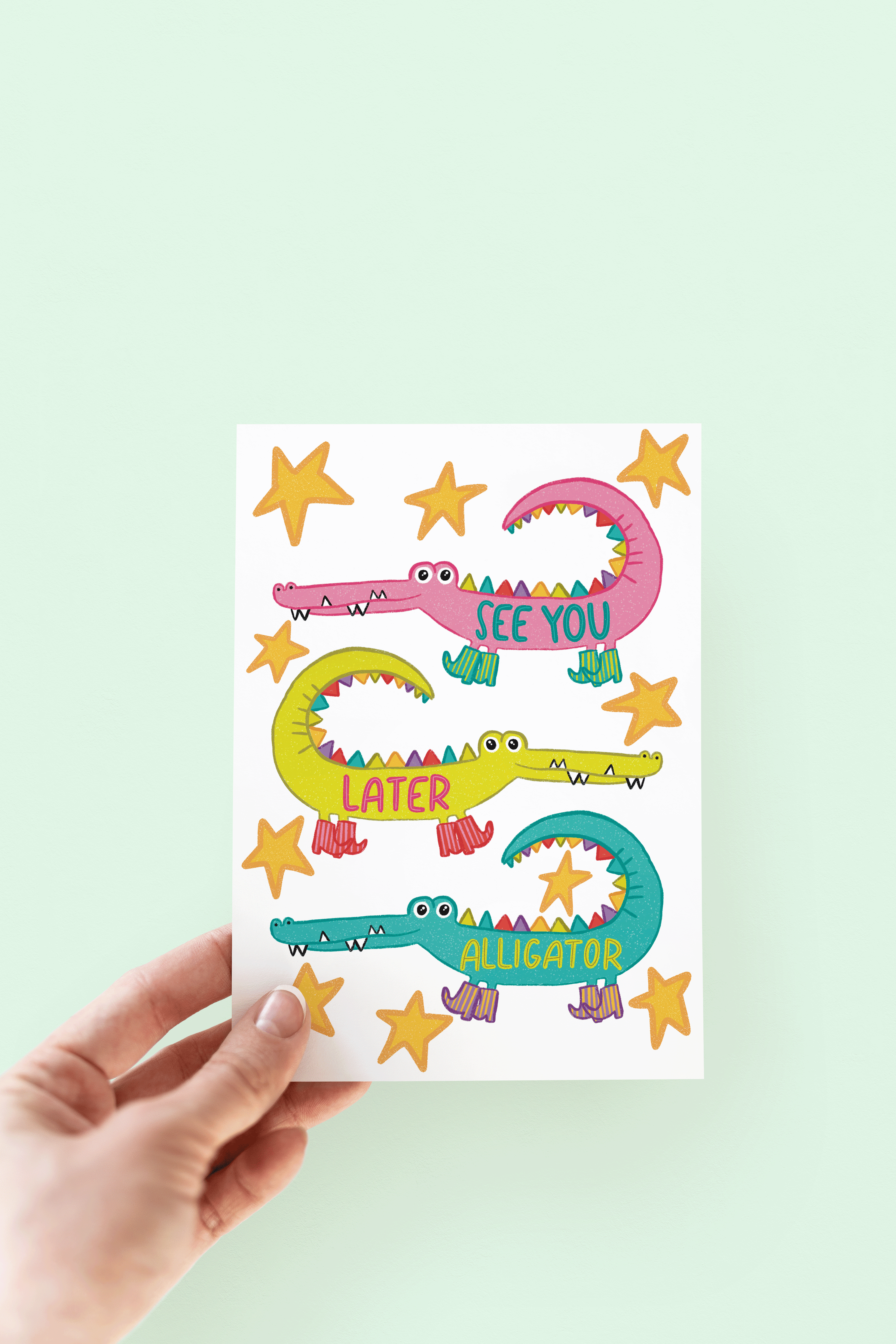 See You Later Alligator Goodbye Greeting Card