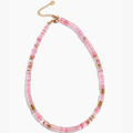 Blush Stone Beaded Necklace | WATERPROOF