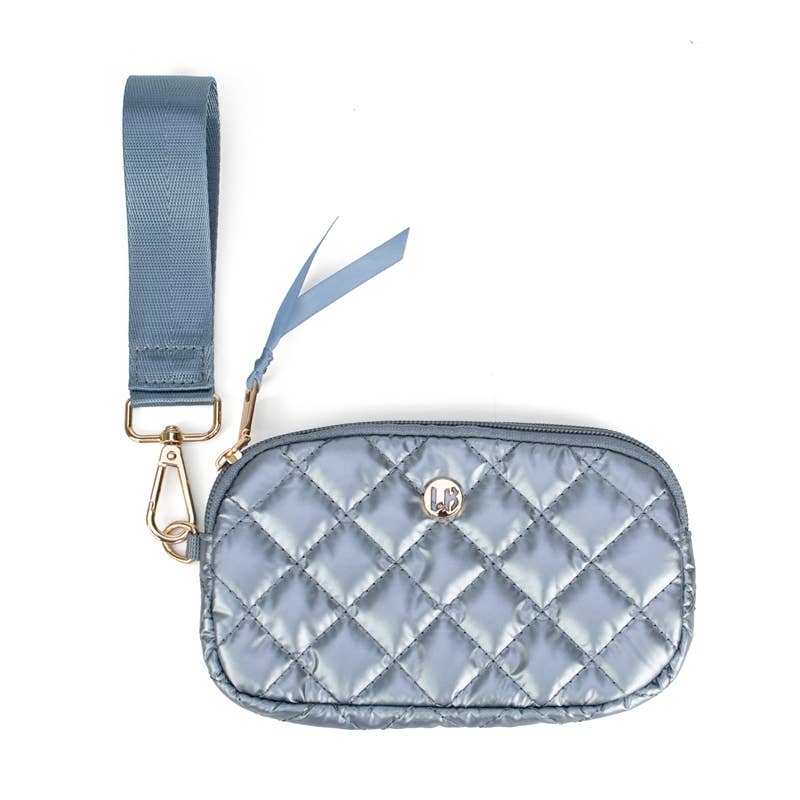Keychain Wristlet Wallet Large Frosted Sky Blue