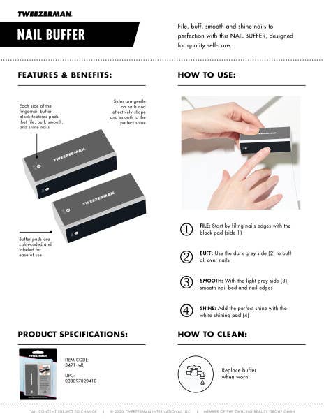 Tweezerman Nail Buffer Block