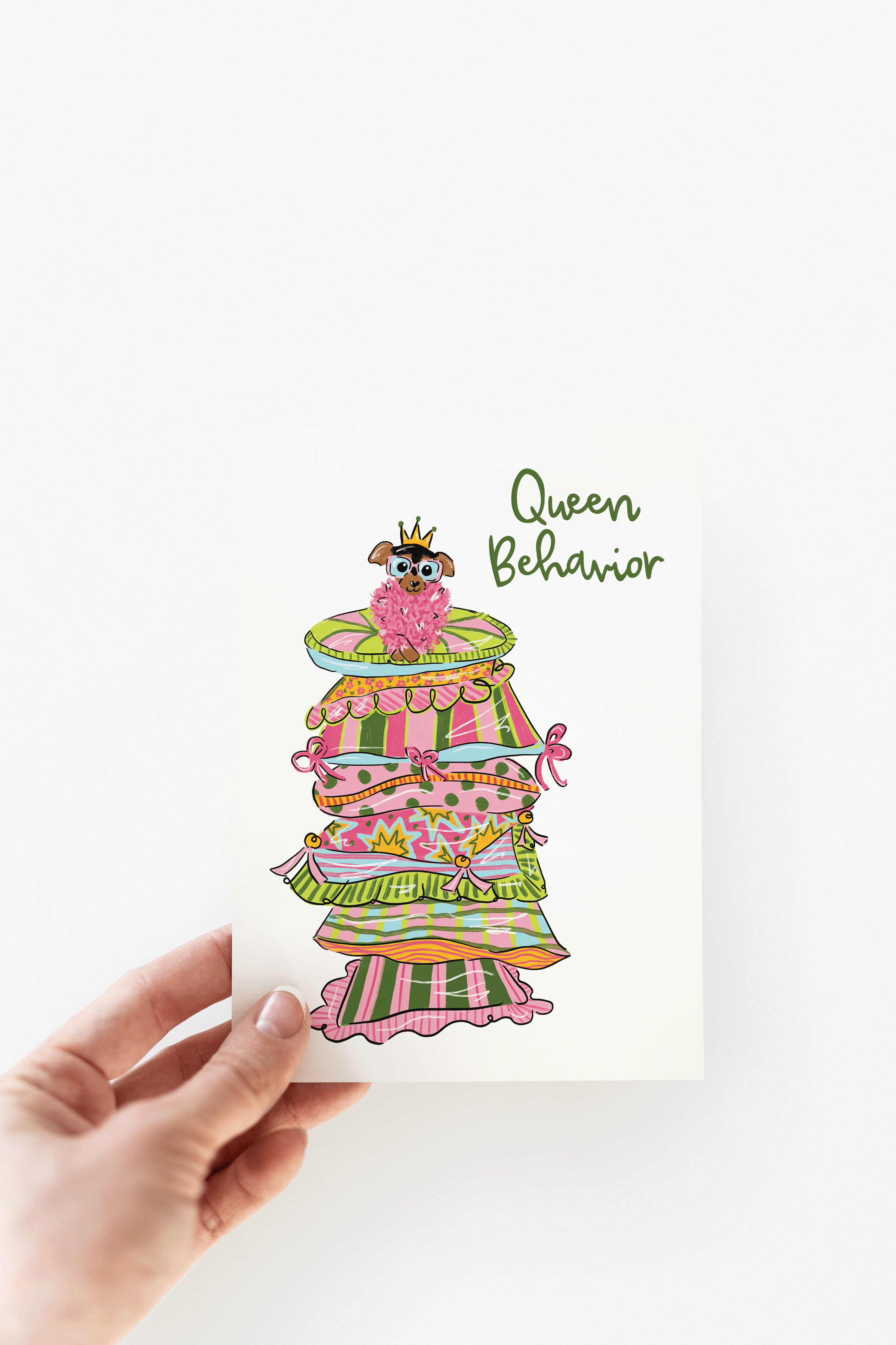 Queen Behavior Chihuahua Dog Congrats Friends Greeting Card