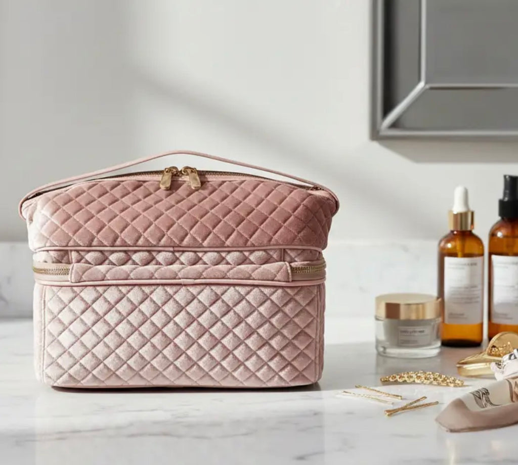 Stylist Travel Bag- Blush Velvet