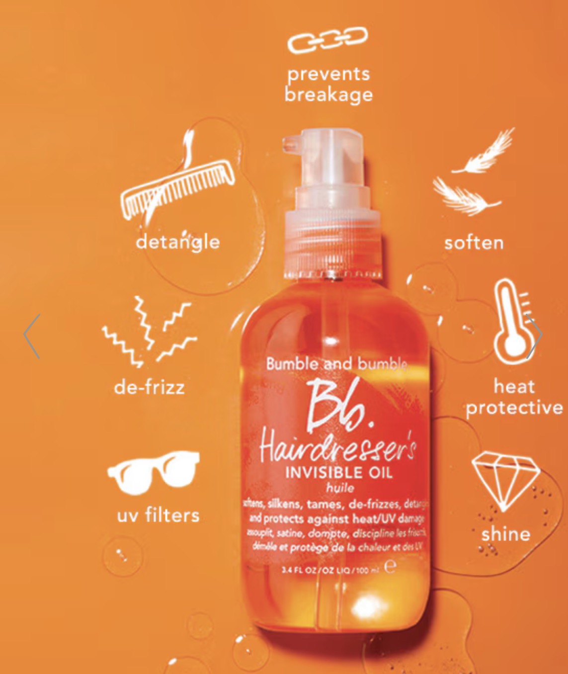 Hairdresser's Invisible Oil Frizz Reducing Hair Oil