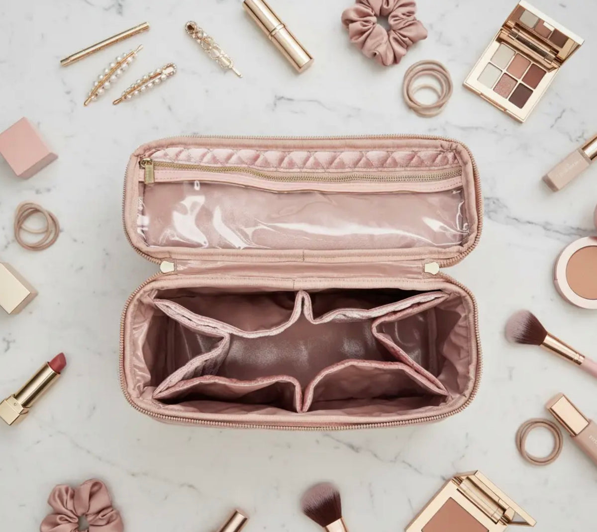 Stylist Travel Bag- Blush Velvet