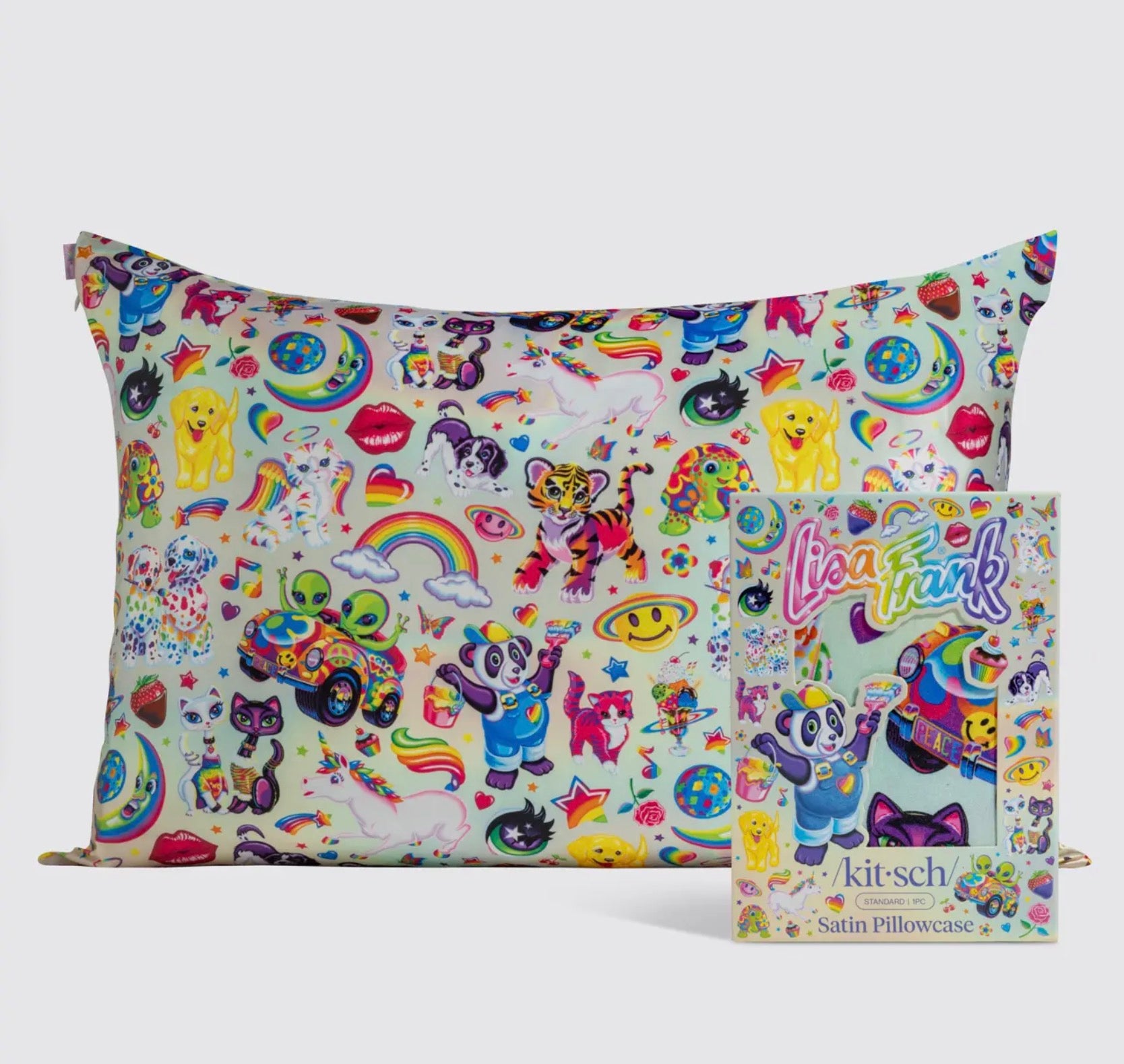 Lisa Frank x Kitsch Standard Satin Pillowcase