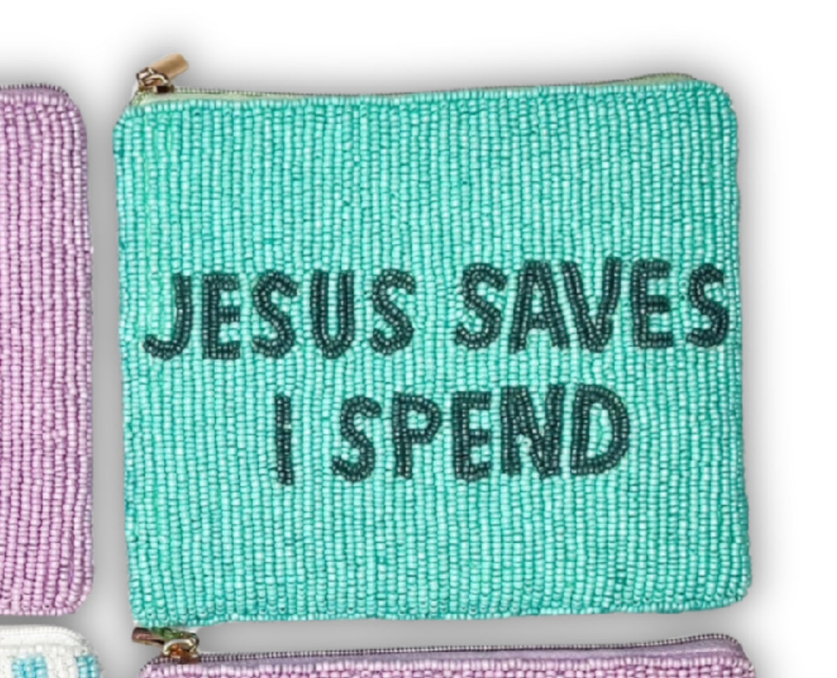 Large Beaded Coin Purse