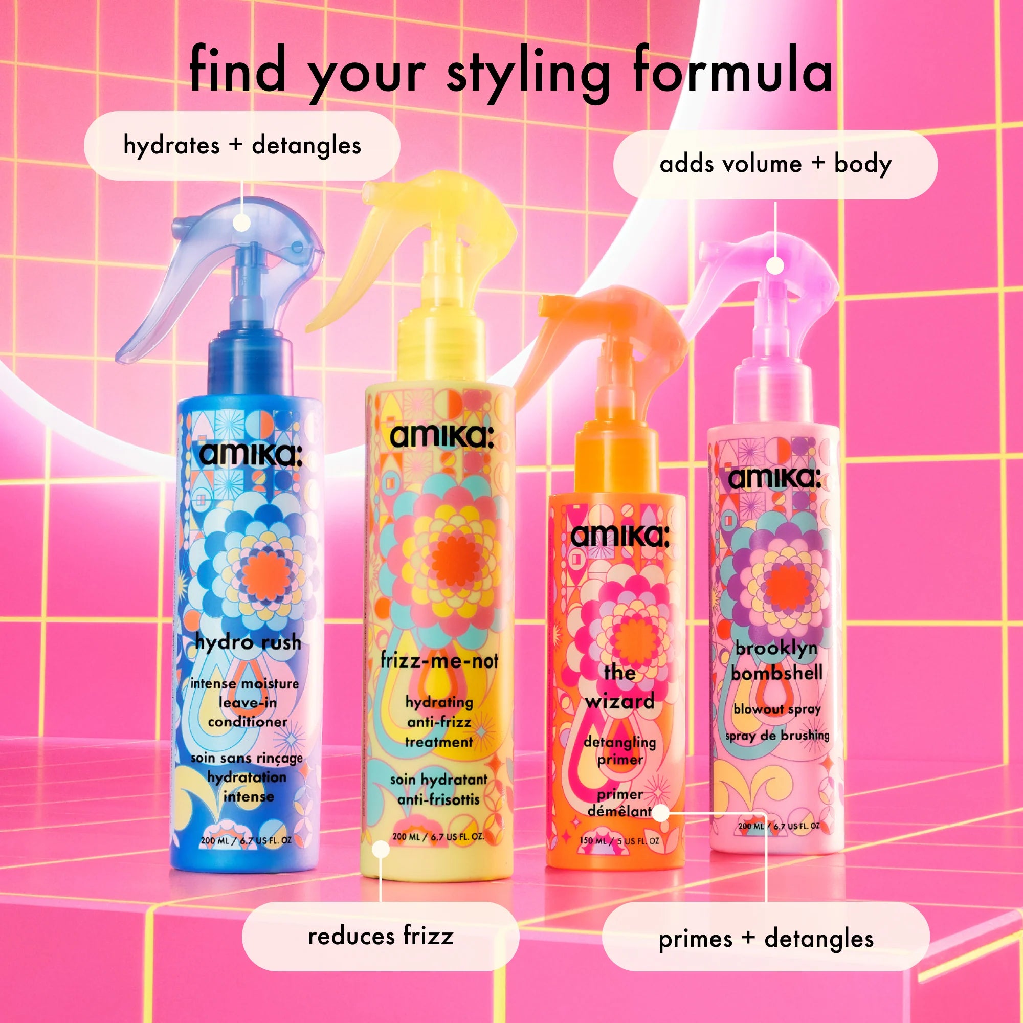 Brooklyn bombshell
blowout + blow dry spray