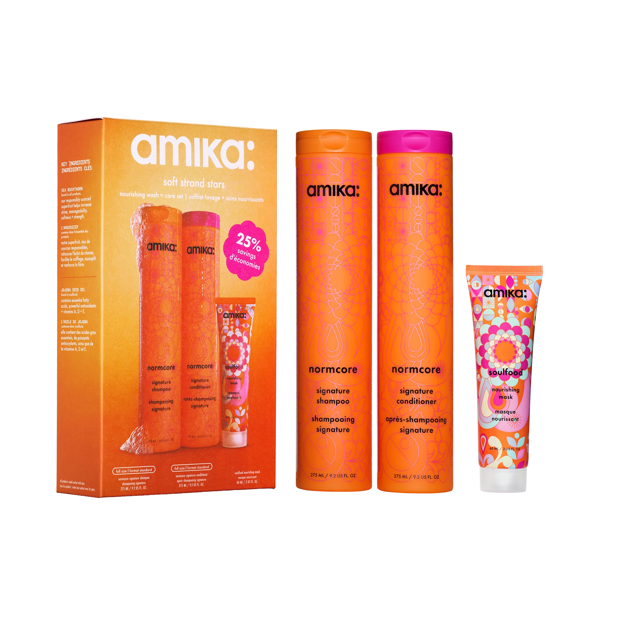Soft strand stars
nourishing wash + care set