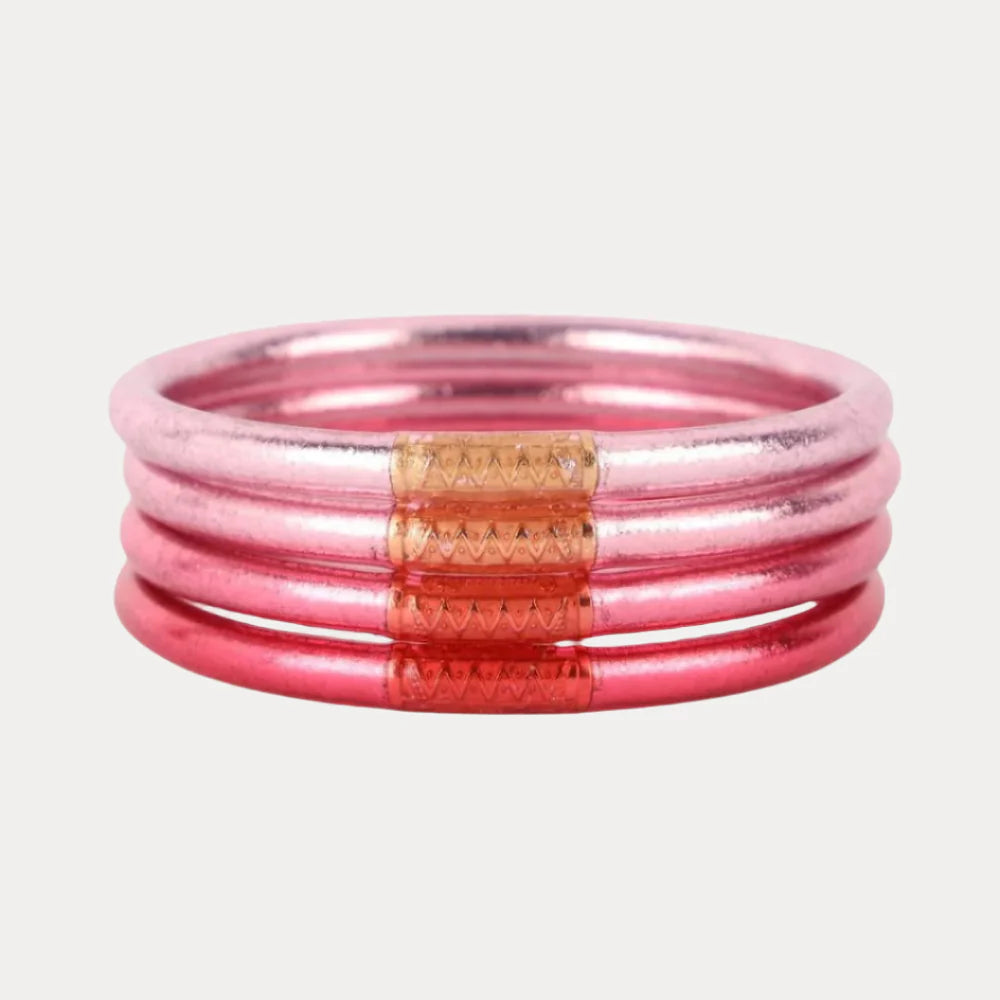 Carousal Pink All Weather Bangles® (SET OF 4) - Serenity Prayer