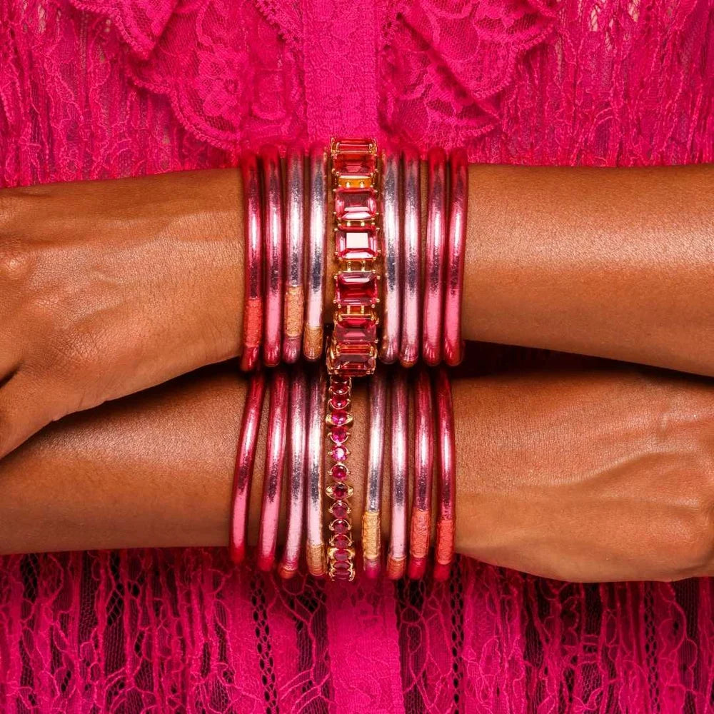 Carousal Pink All Weather Bangles® (SET OF 4) - Serenity Prayer