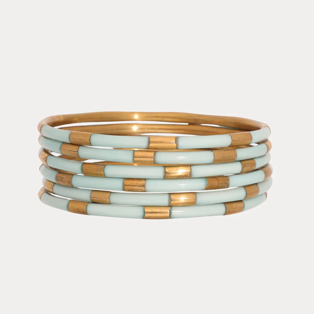 Mint Veda Bangles l set of 6 l BuDha Girl