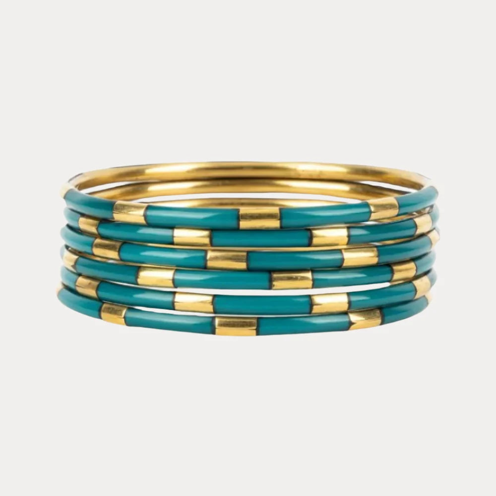 Caribe Veda Bangles l set of 6 l BuDha Girl